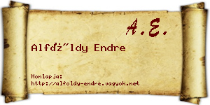 Alföldy Endre névjegykártya